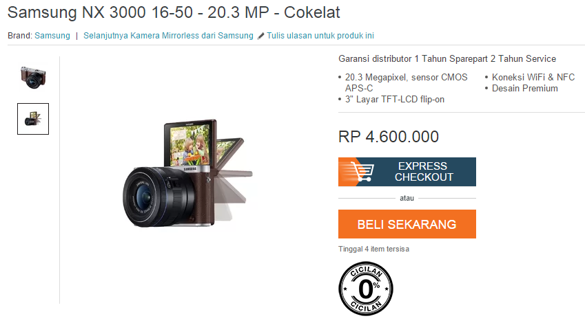 Samsung NX3000 16-50mm: 4 Penawaran Terbaik untuk Kamera Mirrorless Samsung NX3000