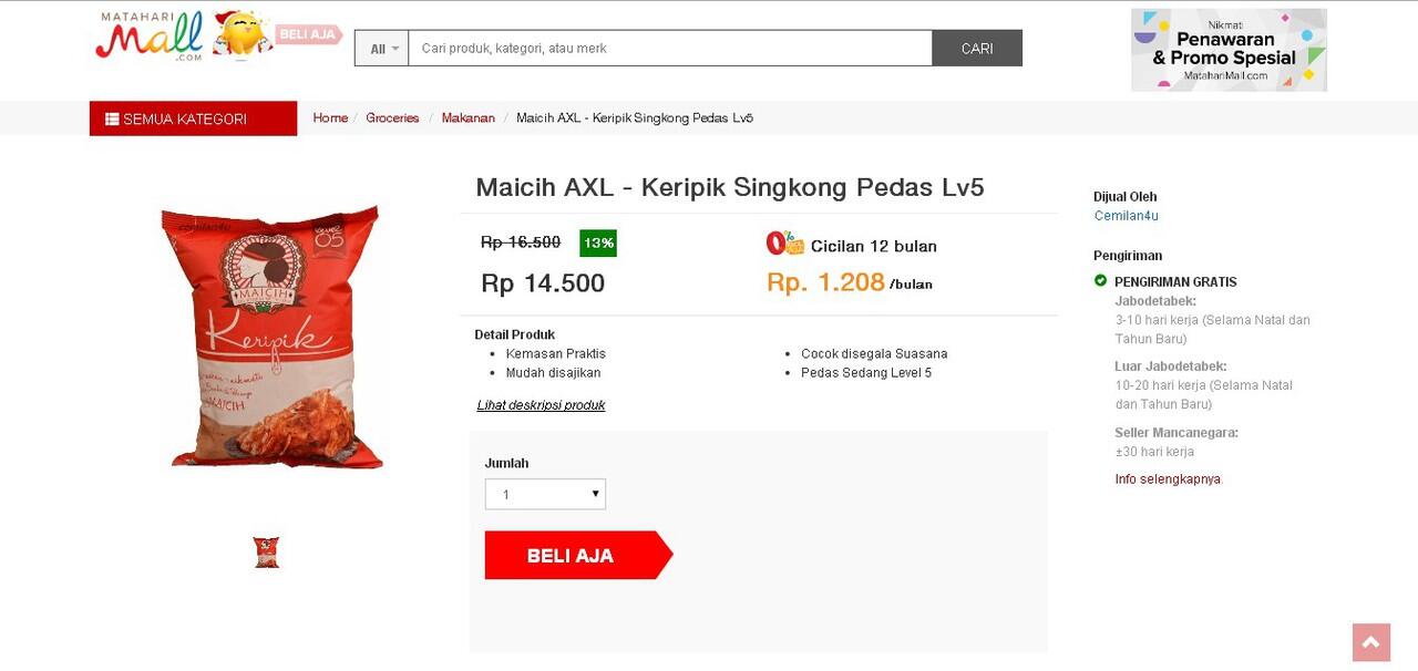 Maicih AXL Level 5 - Harga Termurah Untuk Ramein Suasana Natal dan Tahun Baru Bree