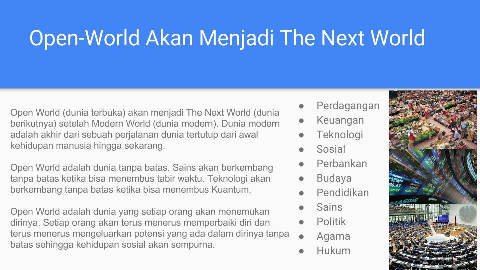 The World is Stuck (Dunia Mengalami Kebuntuan)