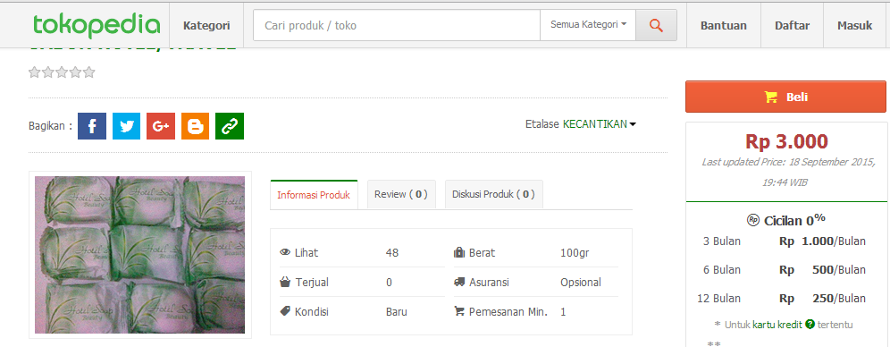 SABUN MURAH BUAT AGAN2 SEKALIAN