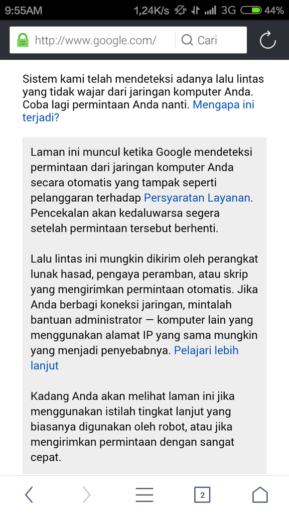 &#91;ASK&#93; Setiap buka google selalu keluar notifikasi seperti ini