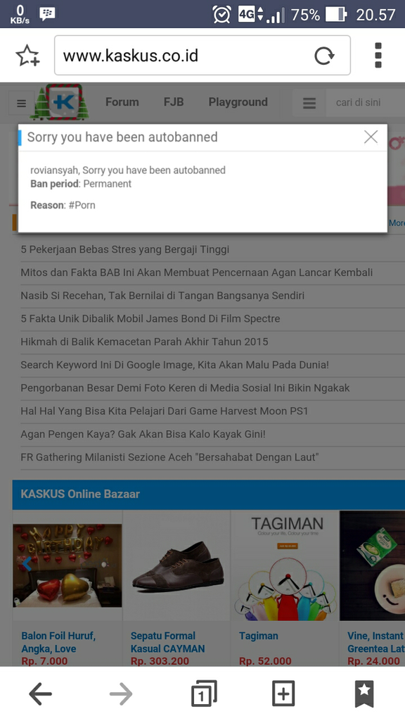 TOLONG MIN MOD LEPAS AUTO BANNED AKUN ANE