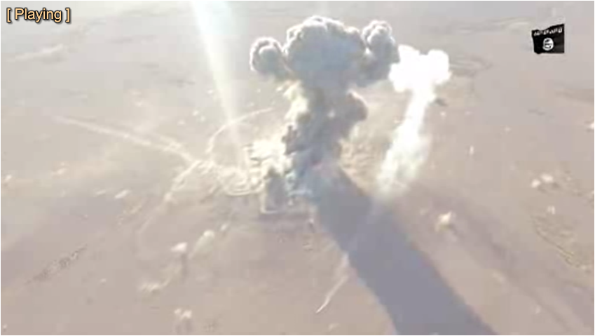 VIDEO: Bom mobil Spektakuler IS/ISIS Direkam via Drone, Wilayah Anbar