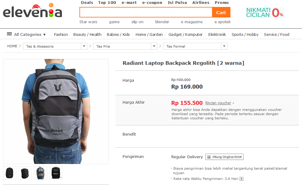 Tas Laptop Radiant Regolith: Perbandingan Antar Lapak Radiant