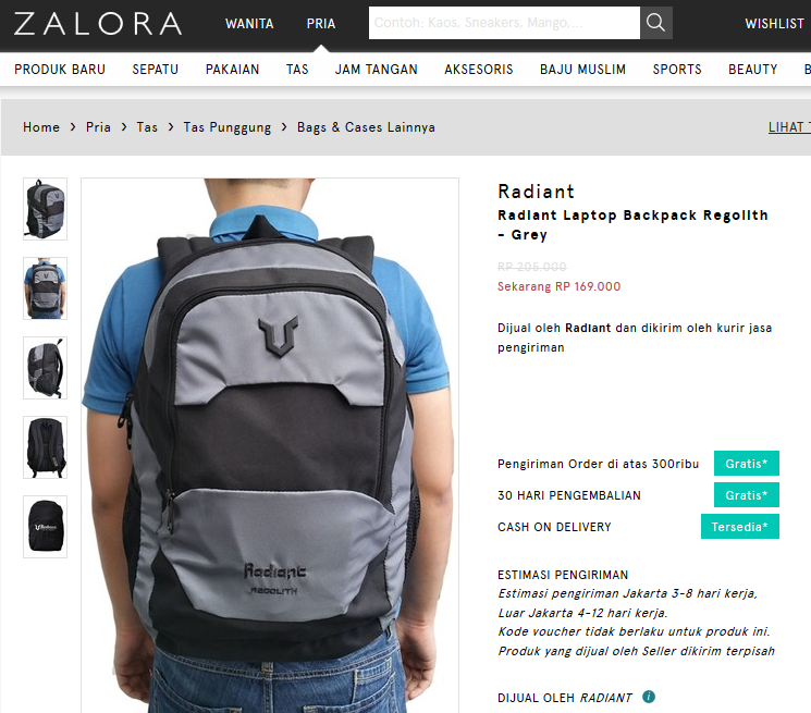 Tas Laptop Radiant Regolith: Perbandingan Antar Lapak Radiant