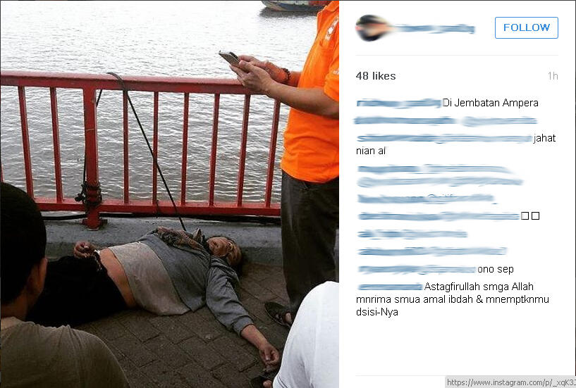 Breaking News! Ditemukan Tewas Gantung Diri Di Ampera (Palembang)