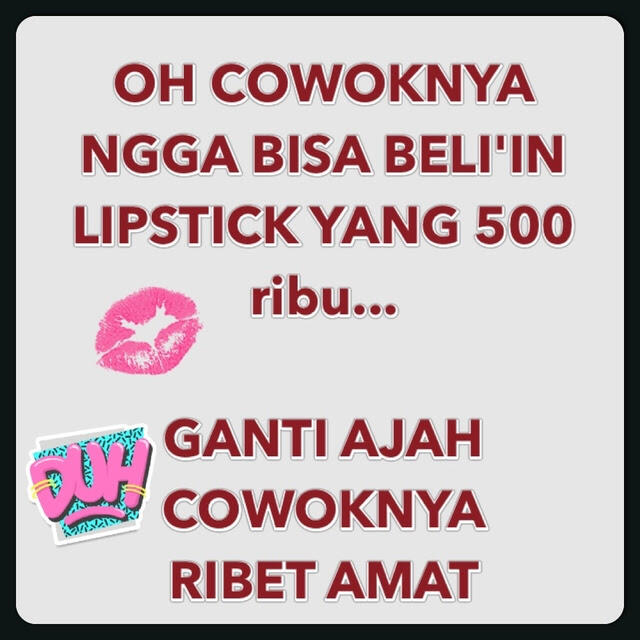 27 Meme lipstik 50K vs 500K ini dijamin bikin ngakak seharian