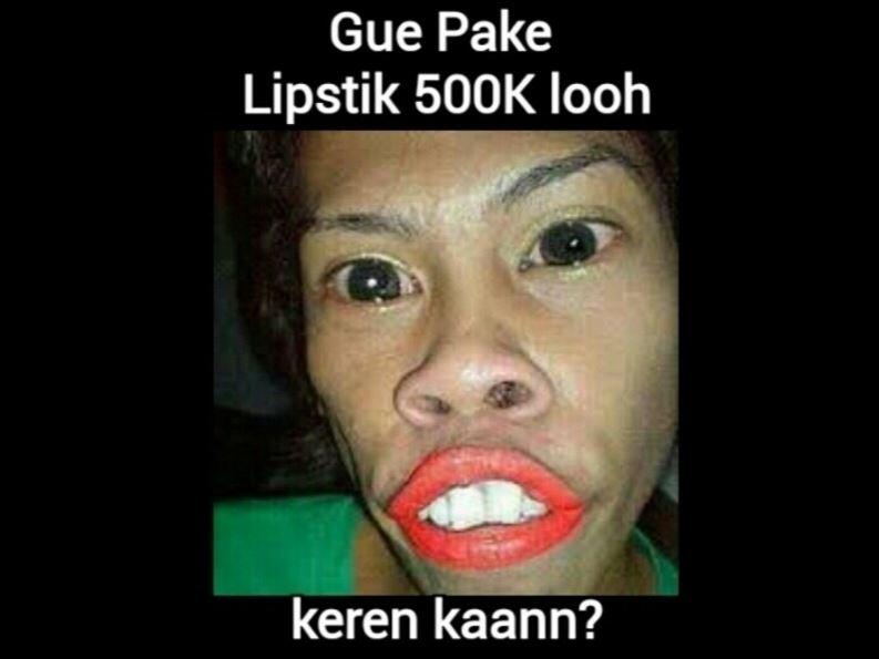 27 Meme lipstik 50K vs 500K ini dijamin bikin ngakak seharian