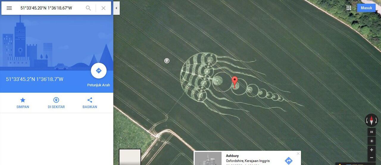 Crop Circle dari google maps + Koordinat