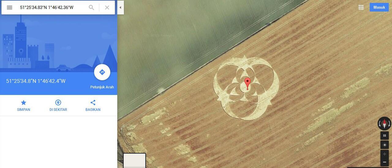 Crop Circle dari google maps + Koordinat