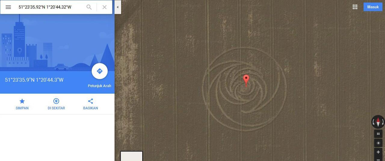 Crop Circle dari google maps + Koordinat