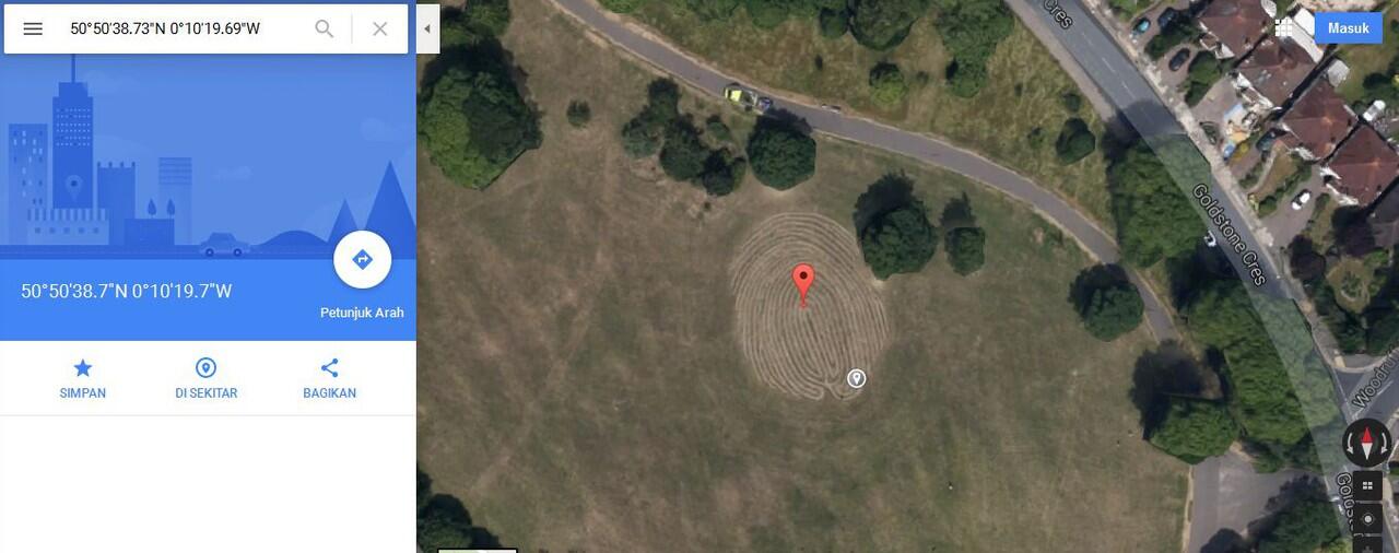 Crop Circle dari google maps + Koordinat