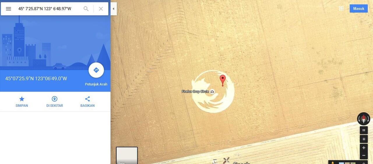 Crop Circle dari google maps + Koordinat