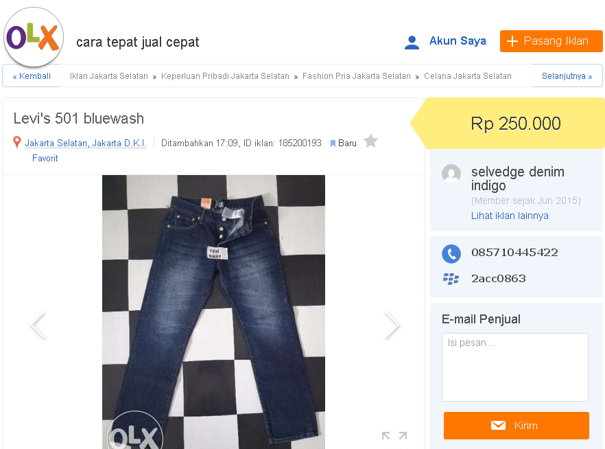 &quot;LEVIS 501 BLUEWASH&quot;
