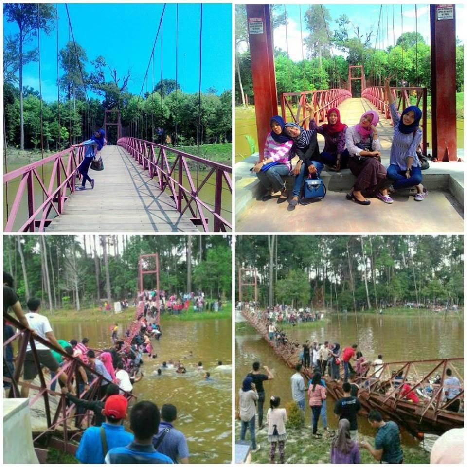 &#91;LAGI - LAGI 4L@y3r's Berulah!&#93; Jembatan Hutan Kota di Langsa, Aceh Roboh