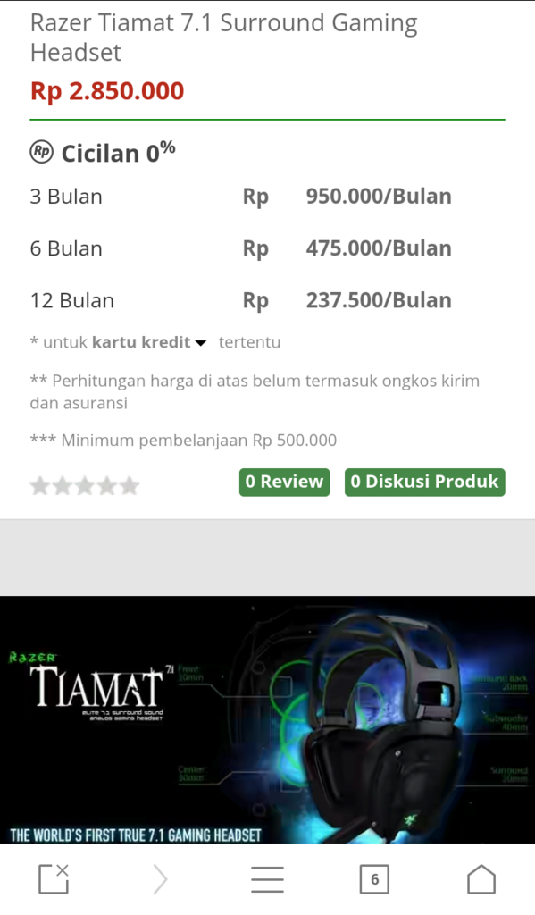 RAZER TIAMAT 7.1 GAMING HEADSET