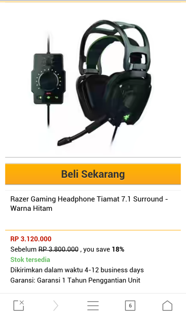 RAZER TIAMAT 7.1 GAMING HEADSET