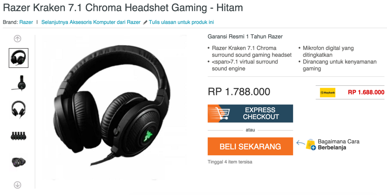 Razer Kraken 7.1 Gaming Headset