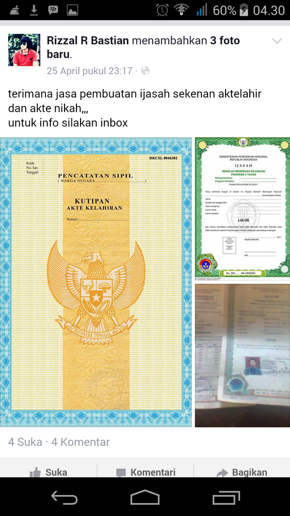 &#91;SHARE&#93; OKNUM PEMBUATAN IJAZAH INSTAN