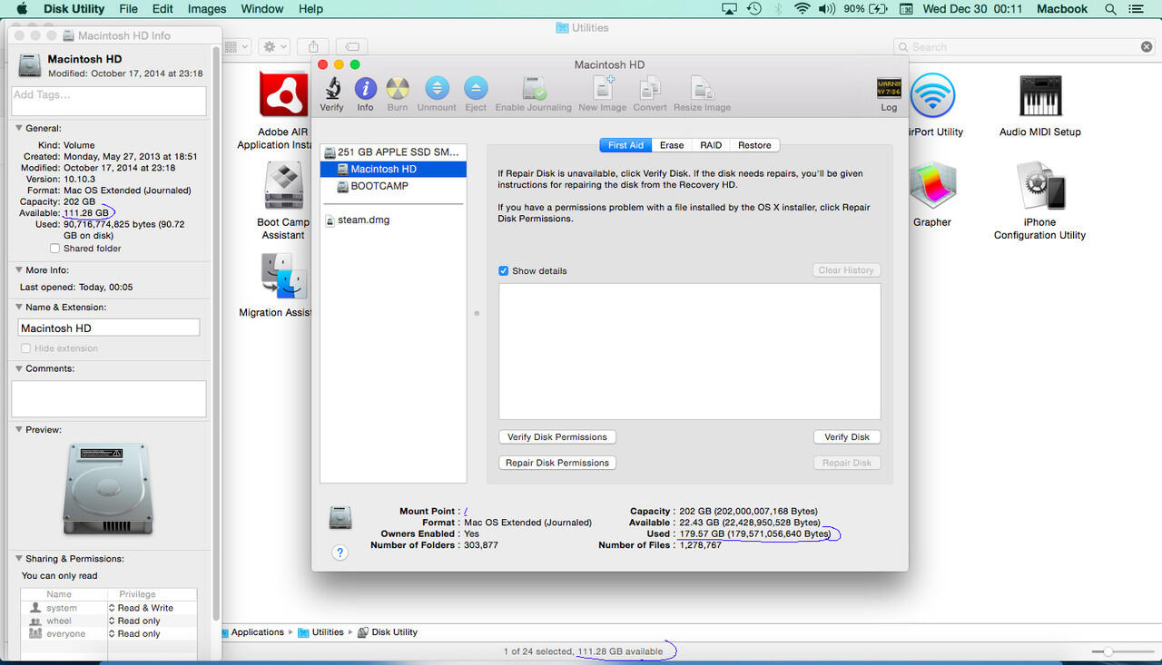 hard disk macbook beda kapasitas