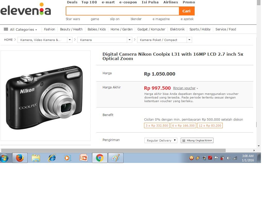 Kamera Nikon Coolpix L31 : Temukan harga yang cocok dengan kantong !
