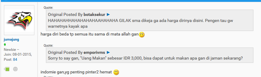 ::Ngakak Ada Pasang Lowongan Kerja dengan Gaji 12.000 /12 Jam (Hari) di Kaskus