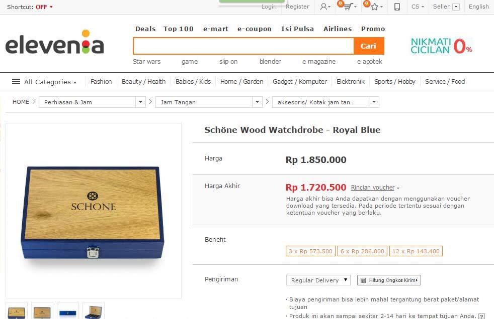  Box Jam Tangan WOOD WATCHDROBE