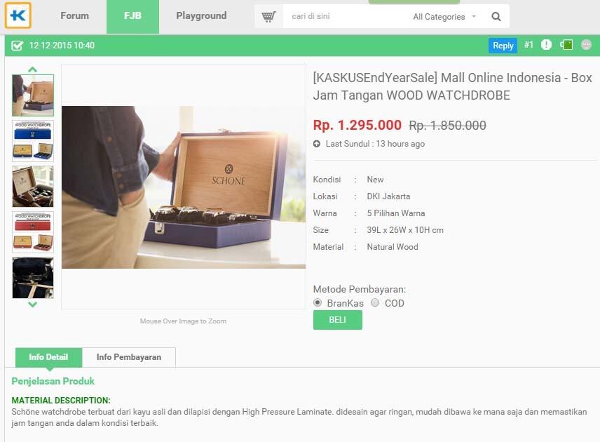  Box Jam Tangan WOOD WATCHDROBE