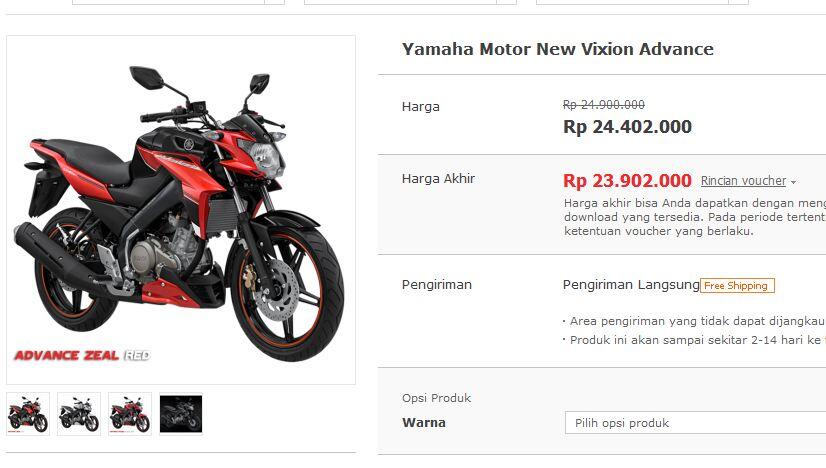 Mau beli Motor Online aja, diskon sampe jutaan dari harga resmi, Compare disini