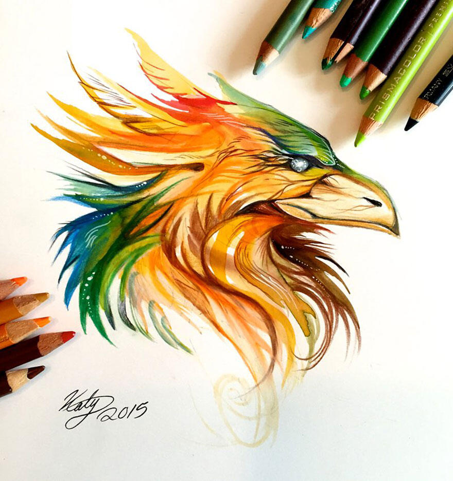 Ilustrasi Keren 'Wild Animal Spirits' yang Full Color Oleh Katy Lipscomb