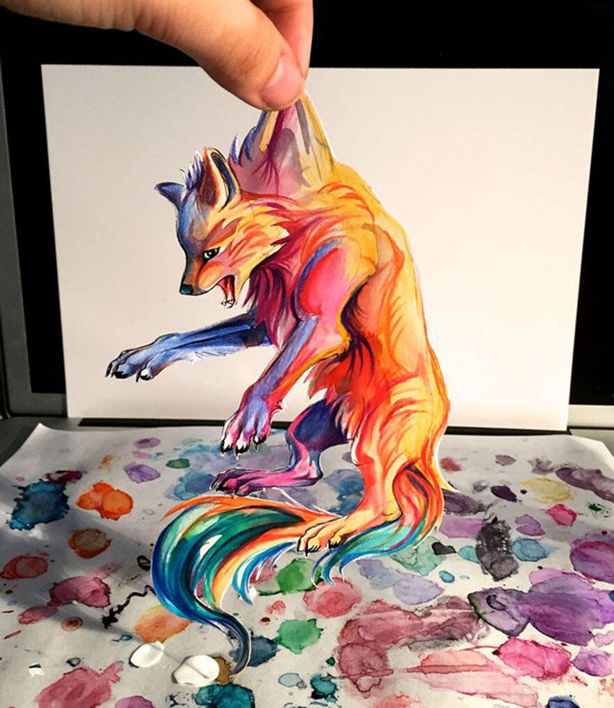 Ilustrasi Keren 'Wild Animal Spirits' yang Full Color Oleh Katy Lipscomb