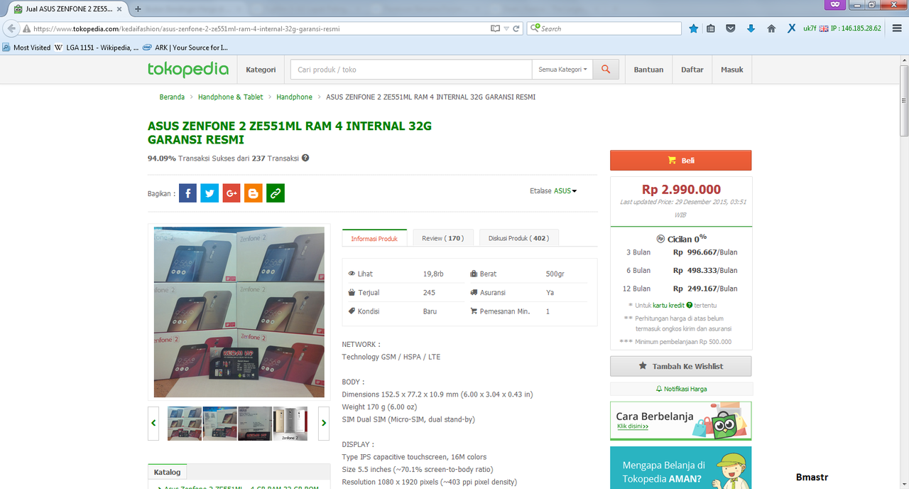 Zenfone 2 &#91;deluxe / ZE551ML&#93; super low price range &amp; plus minus of seller forum