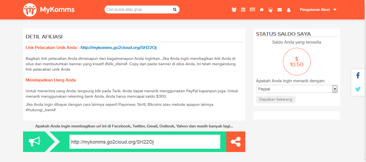 MyKomms,Sosmed Asik buat nambah Duit!Tertarik?MASUK GAN!