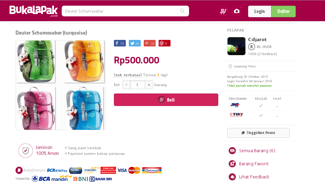 Deuter Schmusebaer : Backpack Untuk Yang Sayang Anak :D