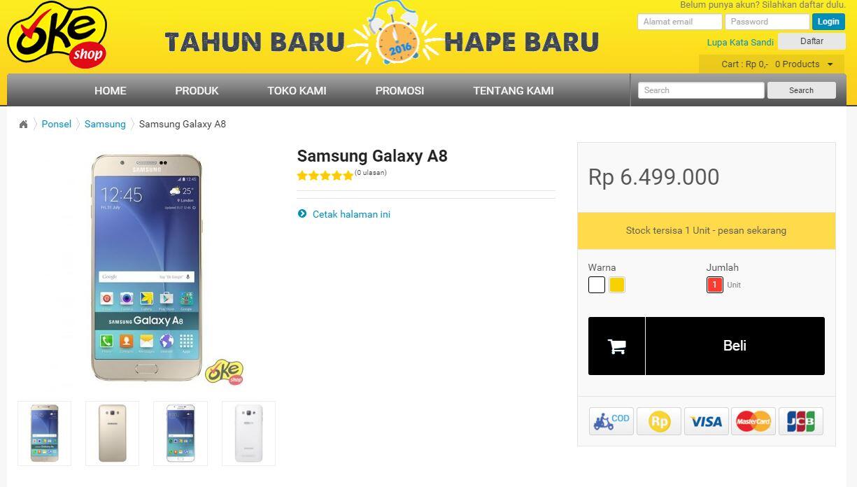 Samsung Galaxy A8: Smartphone 6 Jutaan dengan Desain Mewah