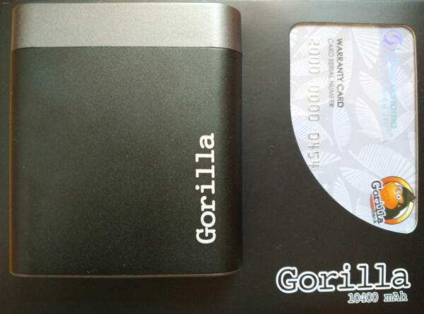 DISTRIBUTOR POWERBANK GORILLA ORIGINAL 10400 MAH, GORILLA BANK GARANSI SEUMUR HIDUP