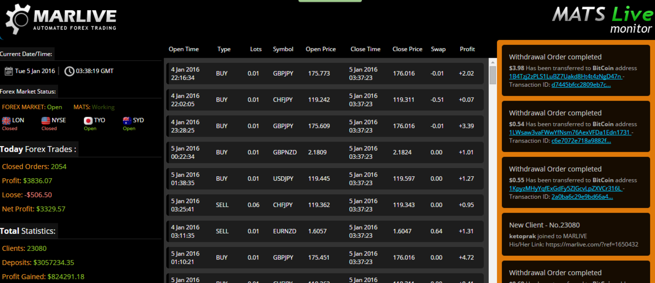 Marlive Auto Trading. Garansi Profit up to 60% per bulan. 