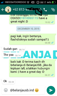 ++++++ Testimonial BelanjaUSB :D ++++++ 