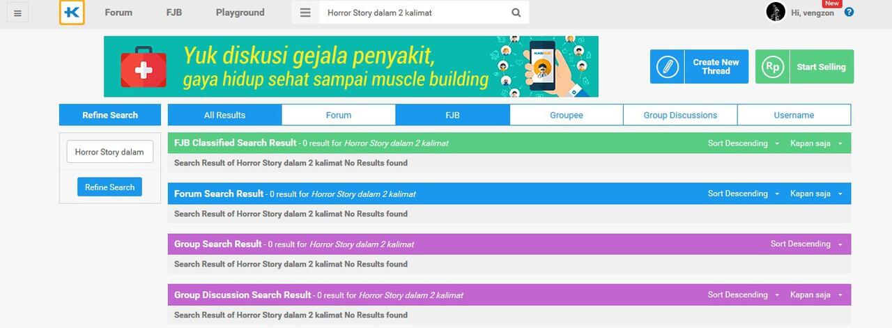 Horror Story dalam 2 kalimat