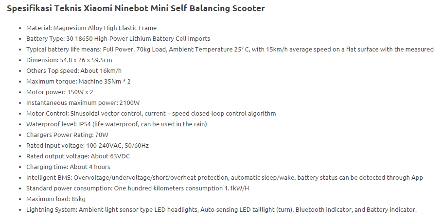 XIAOMI Ninebot Mini Self Balancing Scooter: buat agan2 yang suka males jalan :D