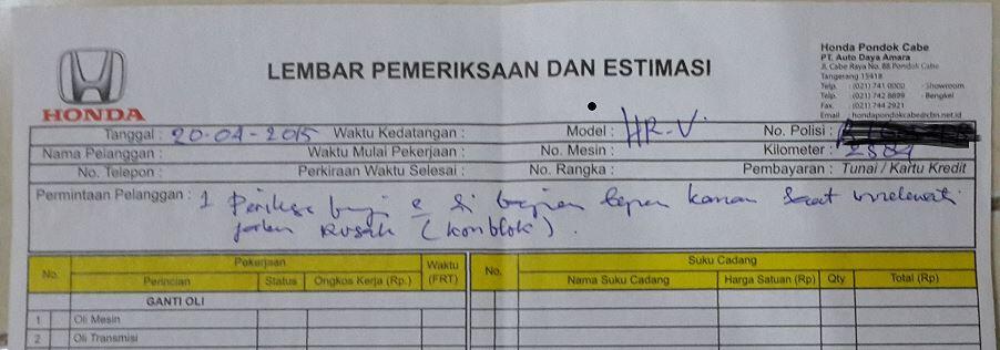 &#91;CASE CLOSED&#93;Tanggapan dan Pengalaman Saya dengan Honda HRV 1.8 Prestige - Part Two