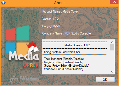 &#91;SHARE&#93; Aplikasi &quot;Media Oprek&quot; Untuk Windows