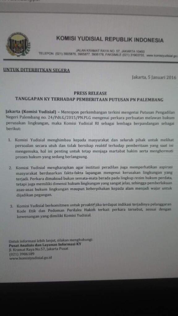 Komisi Yudisial Tak Endus Kejanggalan Putusan Parlas Nababan