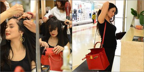 Lagi Hepi.. Bawa Tas Hermes Ratusan Juta, Mulan Jameela perawatan rambut cantik