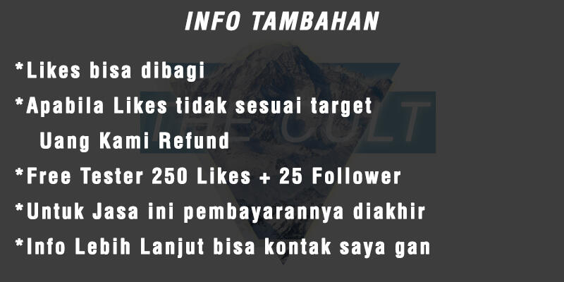 THE CULT | Jasa Penambah Like Instagram Termurah Se-Kaskus Masuk Dapet Free Tester