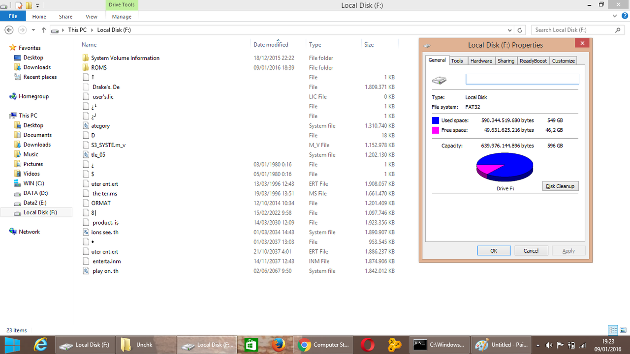 Muncul Symlink pada HDD dan file terhidden