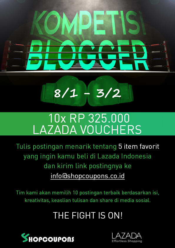 KOMPETISI Blogger ShopCoupons X Lazada Indonesia!