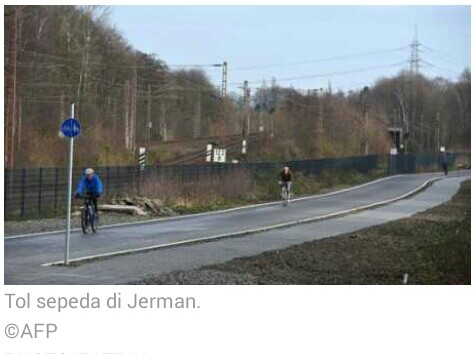 Ini jalan tol khusus pesepeda di Jerman, aman dan bebas polusi !!