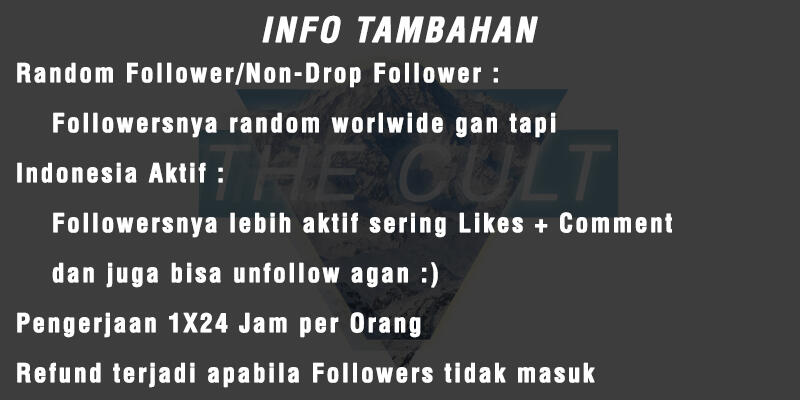 THE CULT | Jasa Tambah Follower Twitter