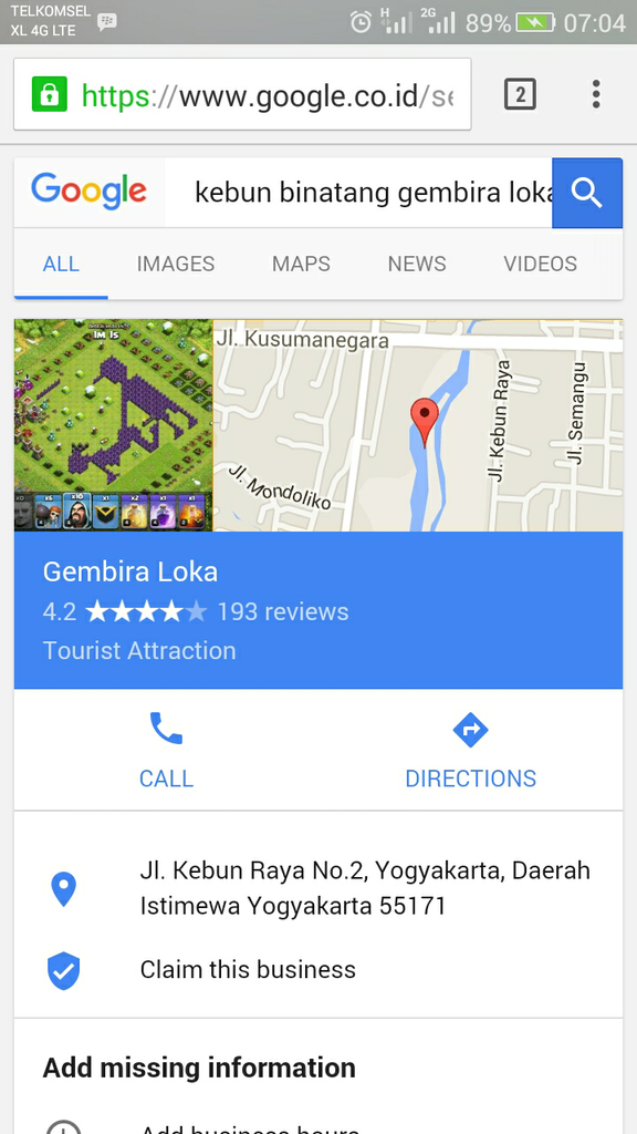 Mengejutkan...Search Gembira Loka di Google Gan...